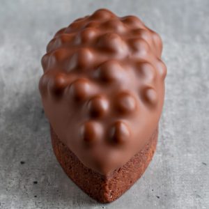 Cake chocolat gianduja noisette présentation de face